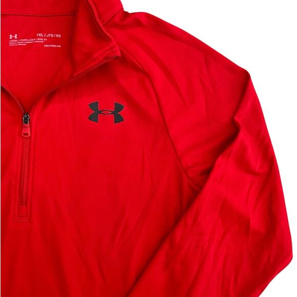 UNDER ARMOUR Boys Red Zipper Pullover YXL - Picture 2 of 4
